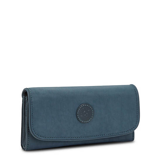 Kipling Money Land Snap Wallet Pung Mørkeblå Grå | DK 2191JP